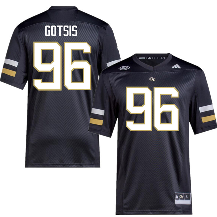 Adam Gotsis Georgia Tech Jerseys,Georgia Tech Yellow Jackets College Football Uniforms-Black